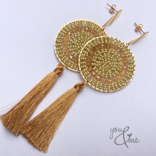 Maxiaretes tejidos dorado