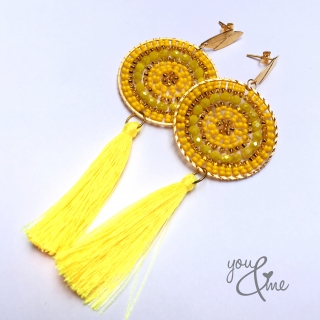 Maxiaretes tejidos amarillo