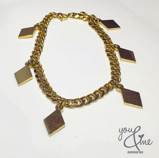 PULSERA ACERO ROMBOS